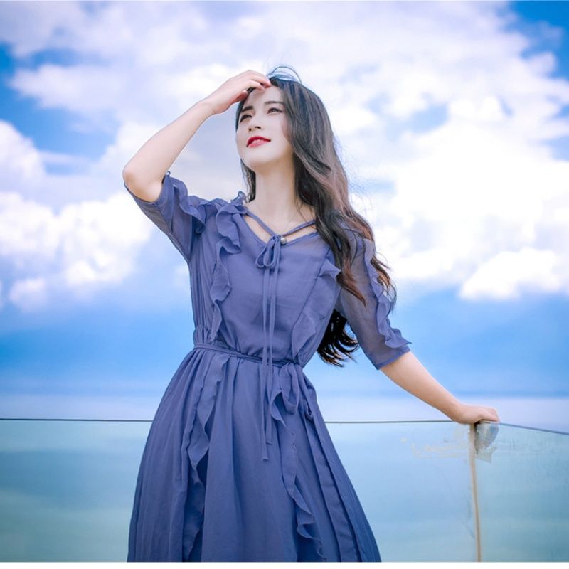 比基尼太暴露了!适合东方穿的“波西米亚裙“,若隐若现度假必备