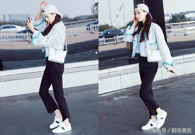 迪丽热巴的腿那么细，穿牛仔裤还那么紧，网友：快撑破了！