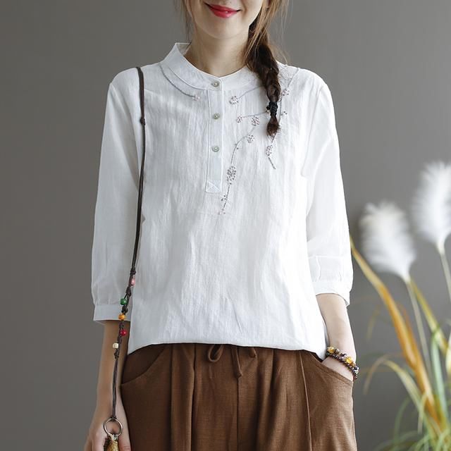 中秋回娘家，穿这”显瘦“棉麻装!贼洋气，美得同村人移不开眼