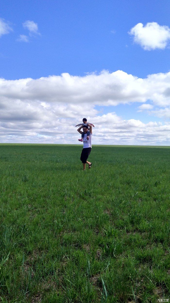 自驾RAV4荣放，蓝天白云——望无际的大草原