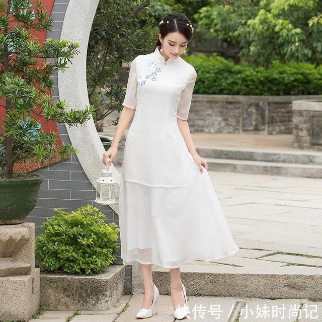 舒适■旗袍挑身材不好穿,旗袍连衣裙却是不挑人,遮盖缺点尽显女性美