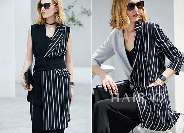 Amii (Amii)"一半一半"拼接风,一件上身,双面时髦,不惹人眼