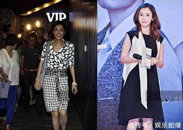张柏芝穿黑白裙，再看看王菲的，网友：这差距也太大了吧