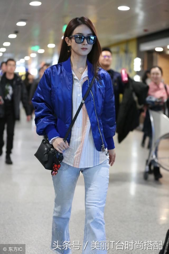 身高差1CM，赵丽颖和杨幂同穿牛仔裤，穿出效果差别怎么这么大！