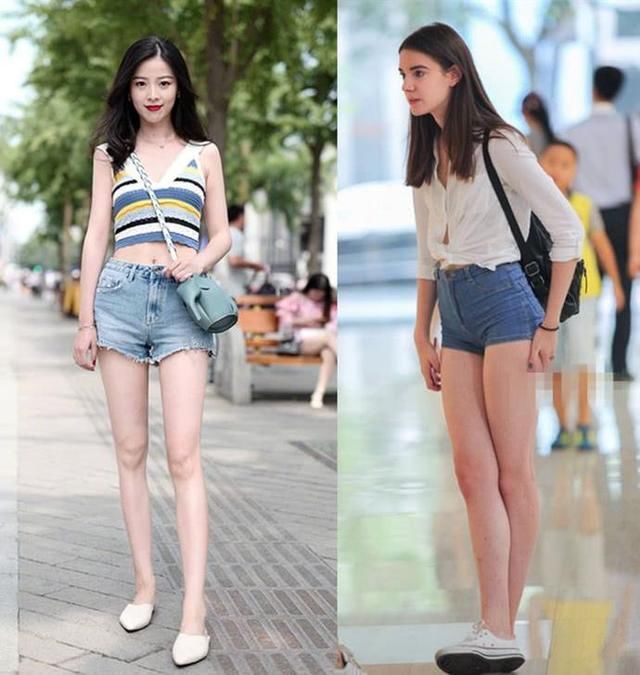 街拍:看腻了国内街拍?来看国外美女时尚短裤，这个腿真的可以!