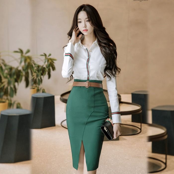 女人气质迷人杀手锏:包臀裙套装，完美的诠释千娇百媚、明艳动人