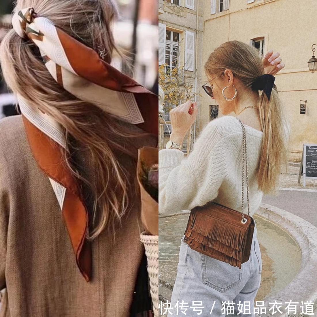  「西装配上白色」春夏穿衣丝巾成亮点，优雅复古又摩登，优雅女人们早就穿上了