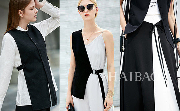 Amii (Amii)"一半一半"拼接风,一件上身,双面时髦,不惹人眼