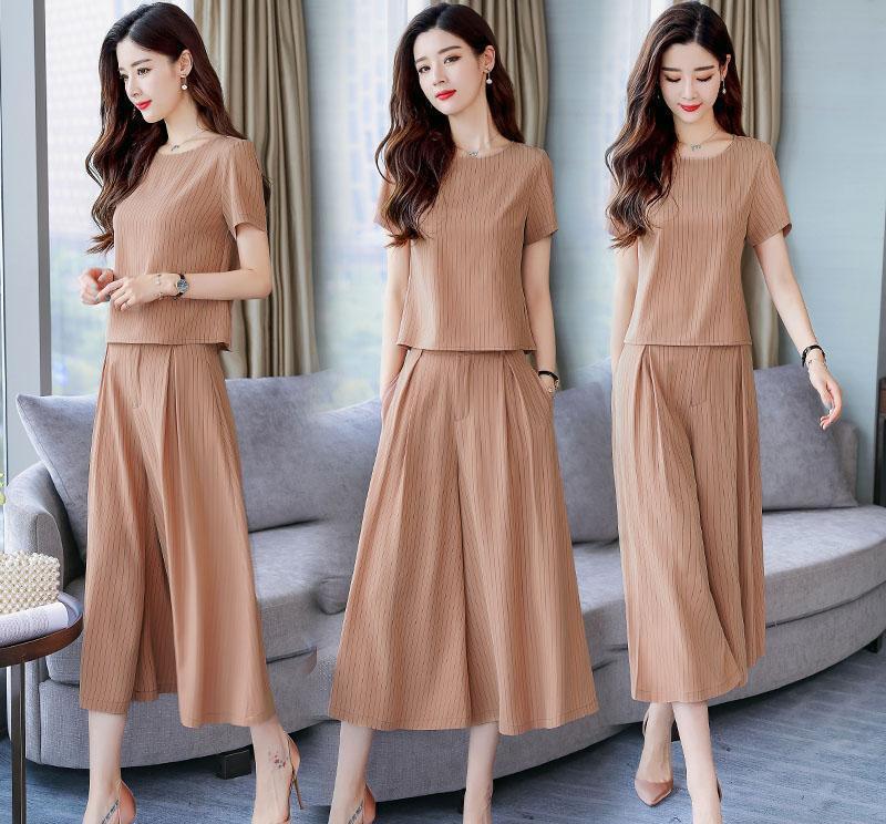 比旗袍还洋气的阔腿套装，47岁老婆一买7件，上班穿美的不重样