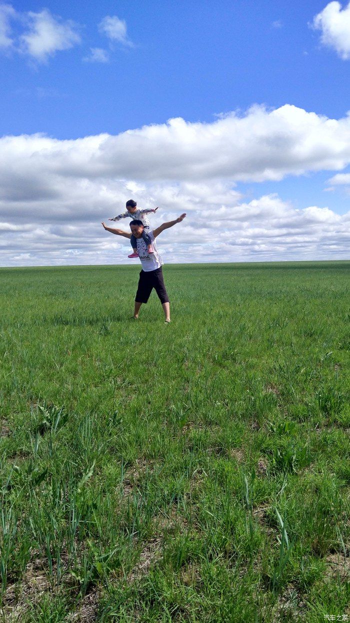 自驾RAV4荣放，蓝天白云——望无际的大草原