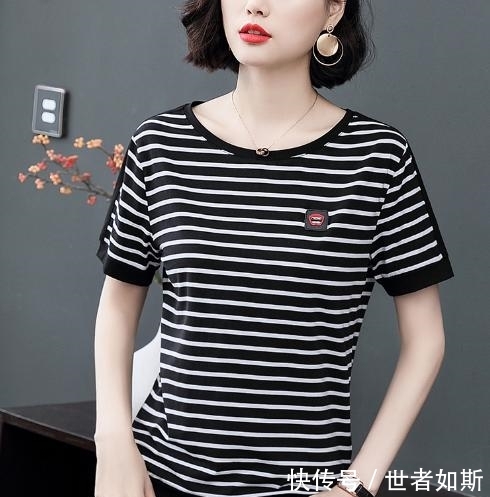  「女人」女人不管什么年龄，建议多穿这百变的条纹衫，内外百搭又洋气