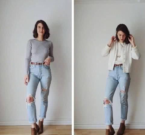  #面料#牛仔裤如何穿出帅气感？18套极简风穿搭示范，低调显品质！