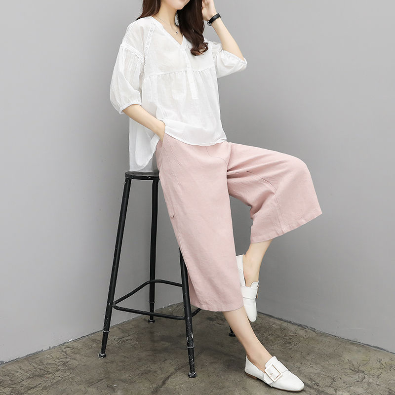 棉麻套装有多美,看了才知道!件件都是秋季爆款,洋气又好穿