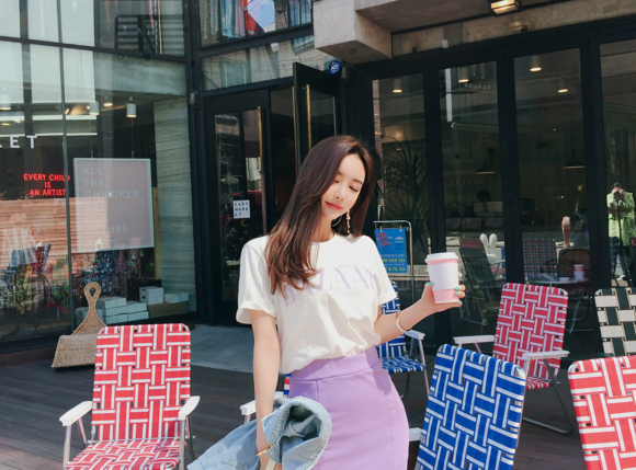 女神孙允珠，香芋蜜柚芭莎丽人娇甜牛仔装