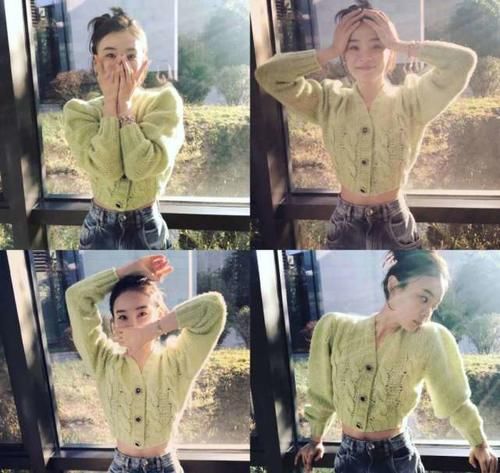 『前卫』2020春季流行的“短一截”毛衣,个性又前卫,明星都上头了!