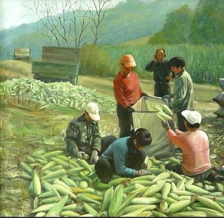 一组珍贵的油画，记忆中80年代的农村生活