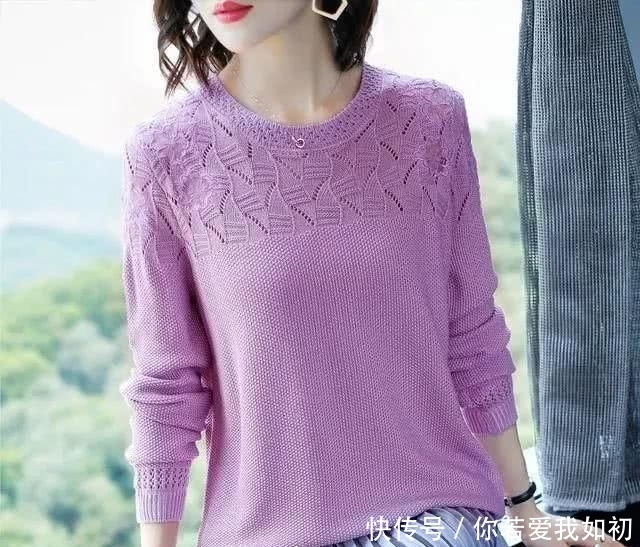  ＂m＂:＂4f5b3251a05f016227be89c1d1651538e2167d3c＂春季怕冷的女人，建议穿春款针织衫，洋气衬肤白，减龄二十岁不止