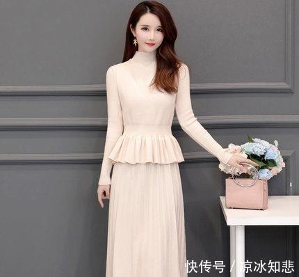 『衣裙』逛街这样穿:毛衣裙 羽绒服!洋气保暖不显臃肿,迷倒一片