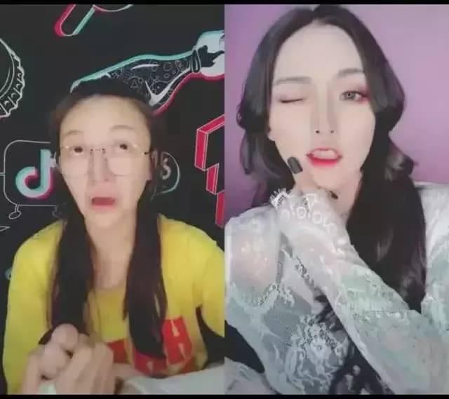 “夜店女王”回家卸妆前后对比照，果然不化妆的女人不是好女人