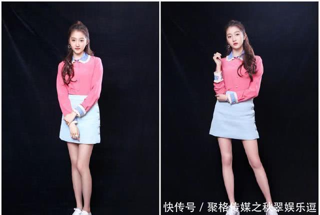 关晓彤终于穿对了，粉色外套搭配九分裤，这才是美少女该有的模样