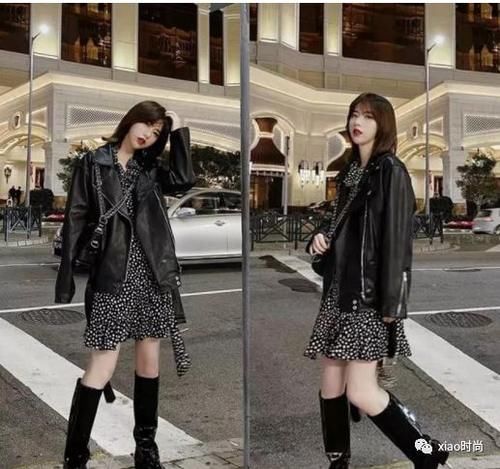  黑色：春季皮衣小外套怎么穿搭好看？