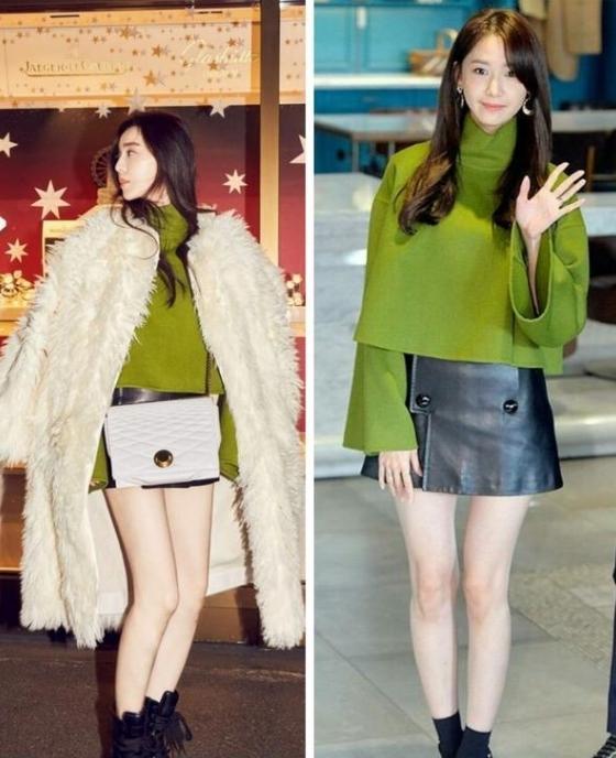 26岁林允儿撞衫35岁范冰冰，小9岁却输了个一塌糊涂！