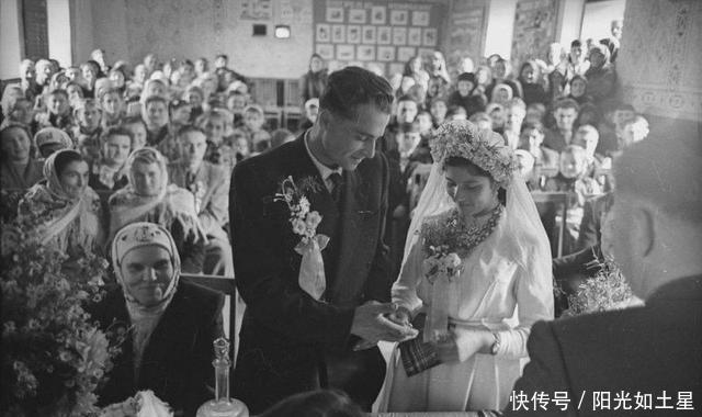  『庆祝活动』七张苏联婚礼老照片，哪个浪漫哪个让你心动