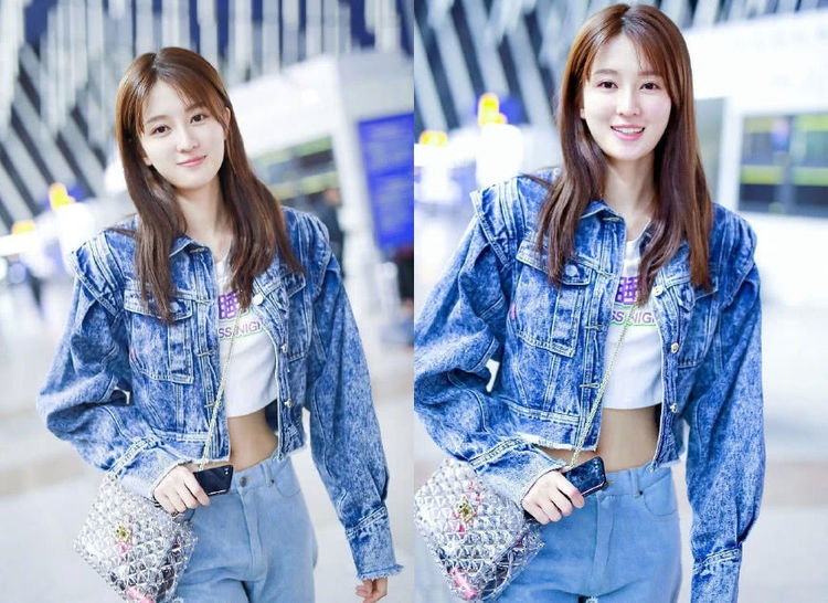 22岁林允与24岁乔欣，同穿露脐装，谁才是真的“小腰精”？