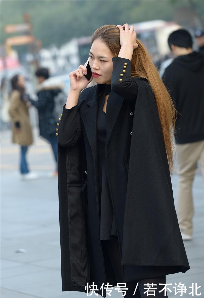 美女■精致美女,御姐女王范气场超强,街拍:黑丝黑裙