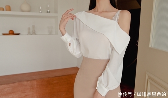 「 香草」香草纯白青春知韵单斜肩吊裙,女神孙允珠