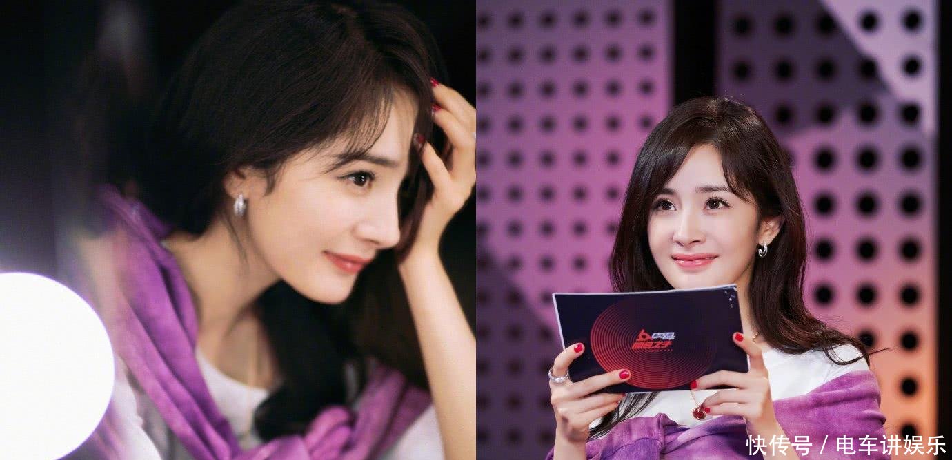 杨幂终于都不用担心发际线了! 斜刘海很时髦, 就连脸型也都变了!