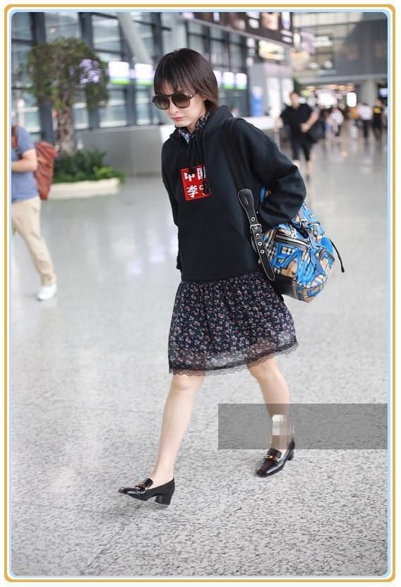 吴昕真把自己当一姐了？碎花裙竟套卫衣，网友：谢娜都不敢这么穿