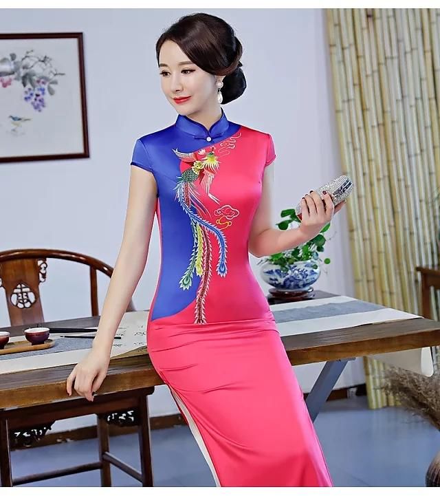 仿丝内衬旗袍裙，时尚美衣，精品女人必备！