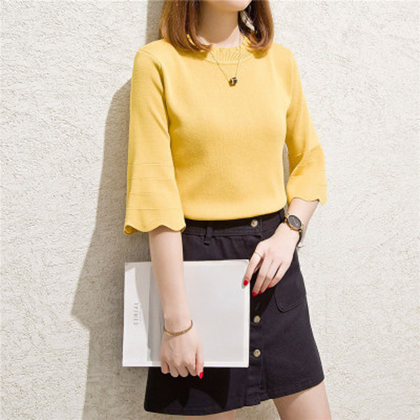 新出炉的小衫,甩连衣裙十条街!43岁老婆一天一件,巨美嫩