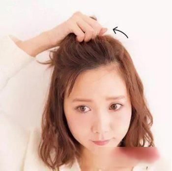 天气太热可扎无刘海丸子头发型！