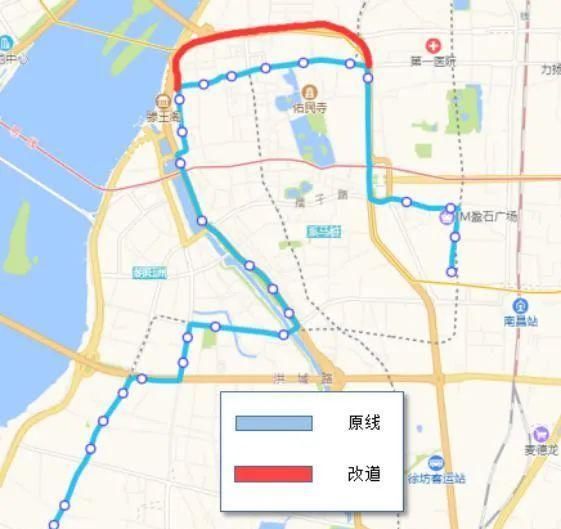  #叠山路胜利路口#最新消息：5月3日起 南昌多条公交线路调整