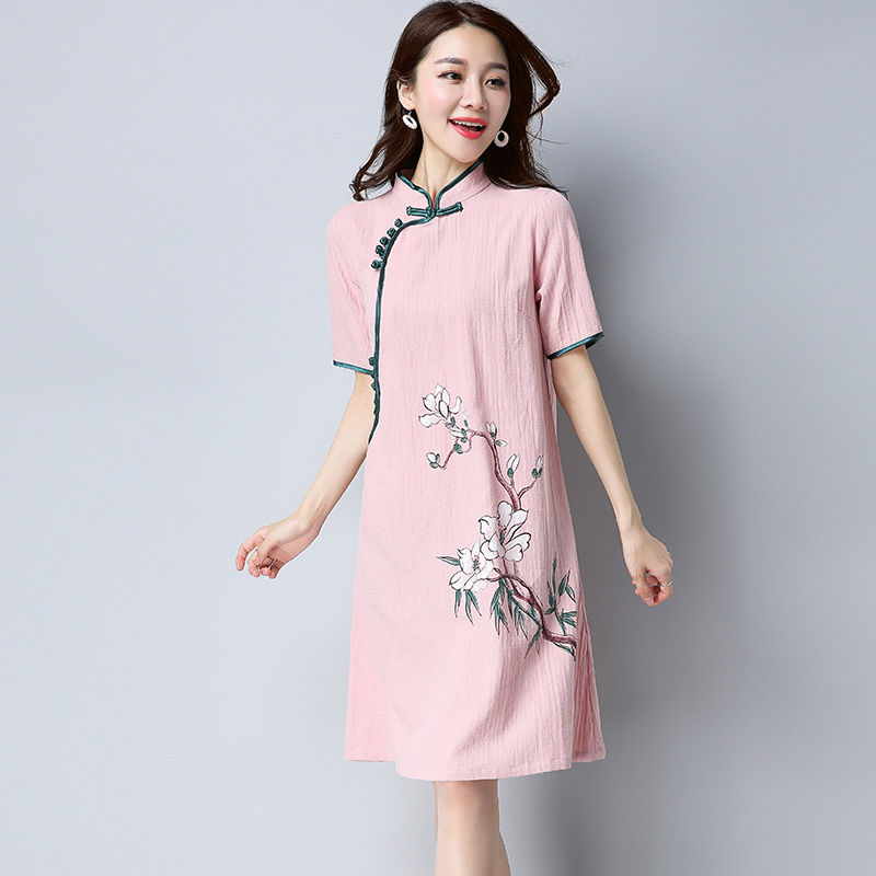 “旗袍”裙是贵了点，但不骗你，6070后妈妈穿，端庄贼美嫩