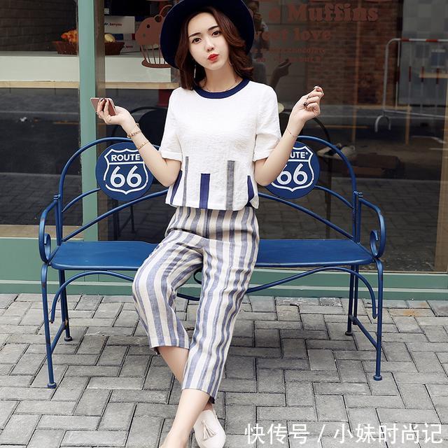  简约的圆领：气质裤子套装，你想要的精致和休闲范儿，都能满足你