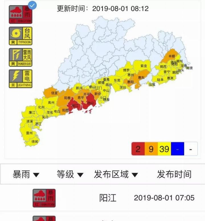 台风“韦帕”中午再次登陆广东！50台风预警生效，这些地方停课