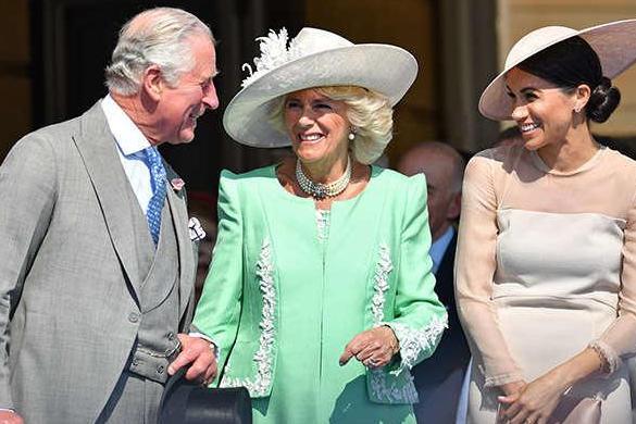 两个王妃的裙子不一样: 梅根王妃的过膝裙, 凯特王妃的露膝裙