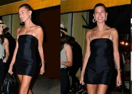 海莉出街被拍，穿着很女人，这一做法看出她真的很爱比伯