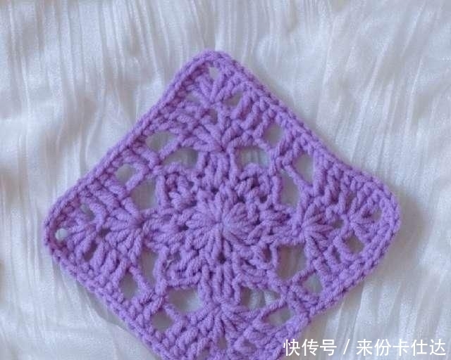 『钩针』多款四边形钩针花片,都有图解说明,喜欢就拿走
