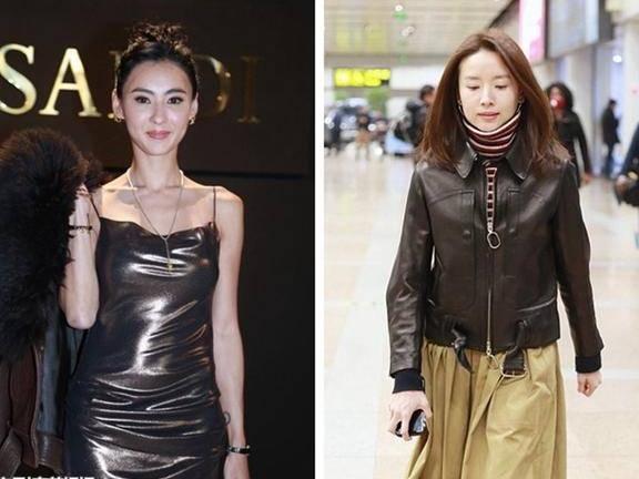 37岁董洁与37岁张柏芝，同穿黑色皮衣，哪个女神更有气质？