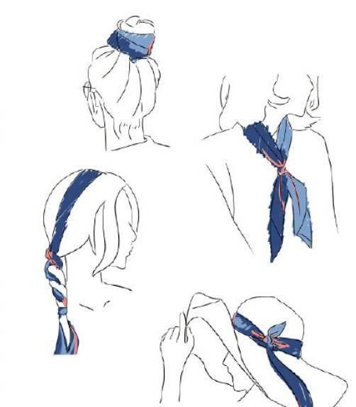  「条纹衫」春季配饰，比项链更好戴的，是妈妈的丝巾呀