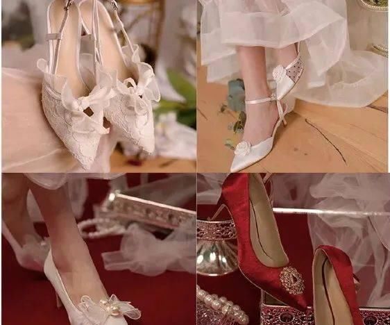  #挑选婚鞋时#不同的场景婚礼，不同的脚型，不同的风格婚礼要怎么选婚鞋？