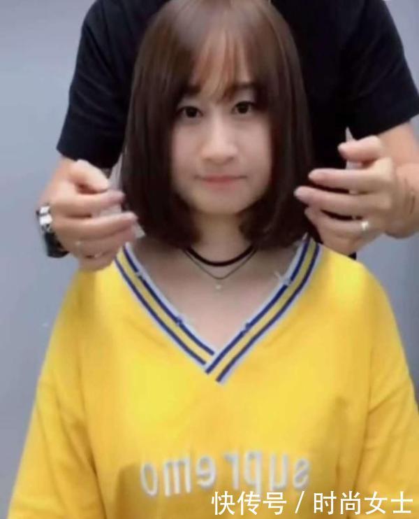 方脸大妈换发型，脸大的像是加了特效，做完内扣后脸小了一半