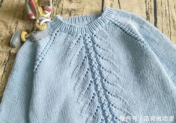  [编织]鱼骨加针套头毛衣，简单好看，可以织一件