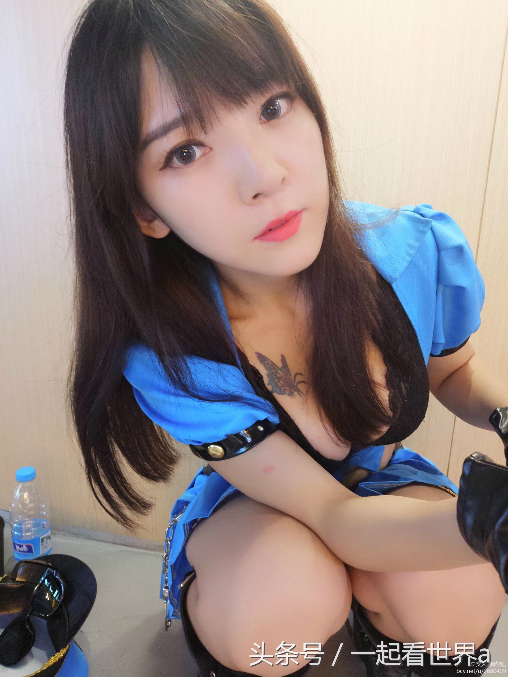 性感妩媚的长腿小姐姐皮城女警cosplay