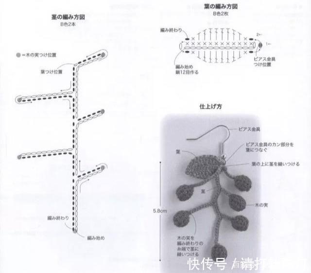  【饰品】一根细线钩织出来的蕾丝饰品，精巧细致，专门俘获少女心，附图解