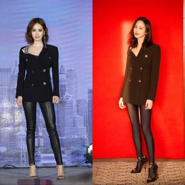 单看蔡依林这一身挺显高的,但遇上168张钧宁,就成了小短腿!